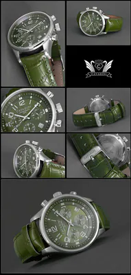 CAVADINI Skymaster Herrenuhr Chronograph Edelstahl CV-1042 sportlich grün – gebraucht, wie neu – Uhren & Schmuck