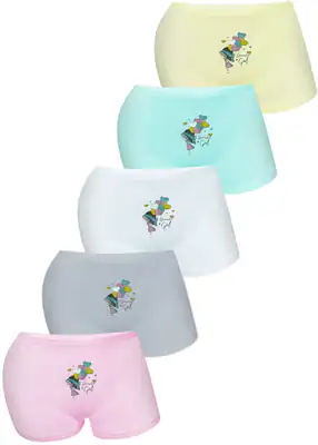 5 Mädchen Pantys Hipster Baumwolle Slips Unterhosen Unterwäsche Panties – neu – Sonstiges – überwiegend weiß – Foto 1 von 7