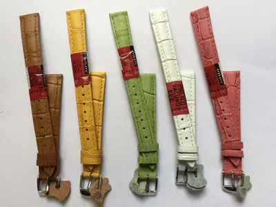 14 mm XL Uhrenarmbänder Echt Leder Extra-lang DILOY Krokoprägung braun weiß grün – neu – Uhren & Schmuck – Foto 1 von 5