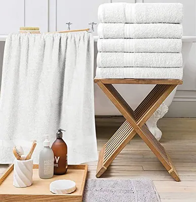 SIMPLY LOFTY 100% BAUMWOLLE BADETÜCHER 6ER SET | ULTRA WEICH RINGGESPONNEN - – neu – Möbel – überwiegend weiß – Foto 1 von 5