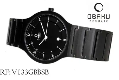 OBAKU Denmark Herrenuhr V133GBBSB Edelstahl schwarz schlicht funktionell Datum – gebraucht, wie neu – Uhren & Schmuck…