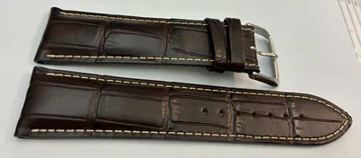 23 mm MIDO Uhrenarmband Echt Leder Krokoprägung Braun w.Naht schliesse ohne logo – neu – Uhren & Schmuck – Foto 1 von 2