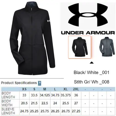 1317222 Under Armour Damen Corporate Windstrike Jacke schwarz/weiß XS – neu – Damenmode – Foto 1 von 3