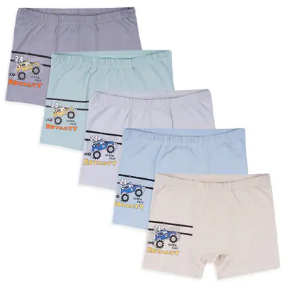 5 Jungen Boxershorts Baumwolle Unterhose Unterwäsche Unterhosen Rallye Slips – neu – Sonstiges – überwiegend weiß – Foto 1…