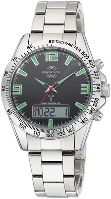 Funkuhr MasterTime Sportlich Herrenuhr schwarz Big Date MTGA-10874-22M – neu – Uhren & Schmuck – Foto 1 von 3