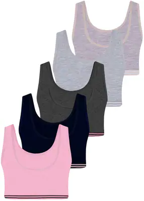 5 Mädchen Bustier Baumwolle Sport BH Kinder Unterwäsche Bra Unterhemd – neu – Sonstiges – überwiegend weiß – Foto 1 von 5