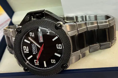 Rivado Schwere Automatik Herrenuhr Tag-Datum komplett Edelstahl Designeruhr – neu – Uhren & Schmuck – überwiegend schwarz…