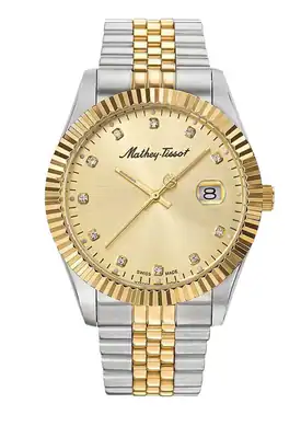 Mathey Tissot Herrenuhr 40 mm Swiss Made Edelstahl Datum Klassiker H710BDI – gebraucht, wie neu – Uhren & Schmuck…
