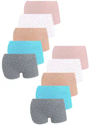 10 Mädchen STERNE Pantys Hipster Baumwolle Slips Unterhosen Unterwäsche Panties – neu – Sonstiges – überwiegend weiß – Foto…