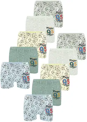 10 Jungen Boxershorts Baumwolle Unterhose Unterwäsche Unterhosen Player – neu – Sonstiges – überwiegend weiß – Foto 1 von 5