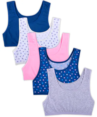 5 Mädchen Bustier HERZ Baumwolle Sport BH Kinder Unterwäsche Bra Unterhemd – neu – Sonstiges – überwiegend weiß – Foto 1…