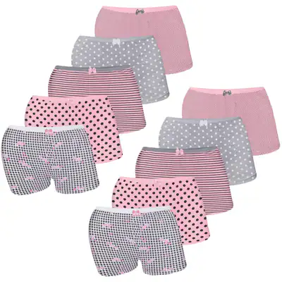 10 Mädchen Pantys Hipster Baumwolle Slips Unterhosen Unterwäsche Panties 92-170 – neu – Sonstiges – überwiegend weiß – Foto…