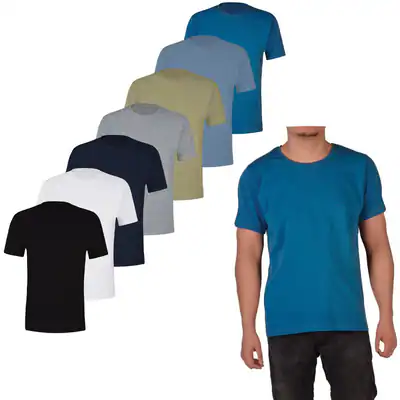 3 Herren T-Shirts Rundhals Baumwolle T-Shirt kurzarm Tshirt Shirt M L XL XXL – neu – Herrenmode – überwiegend weiß