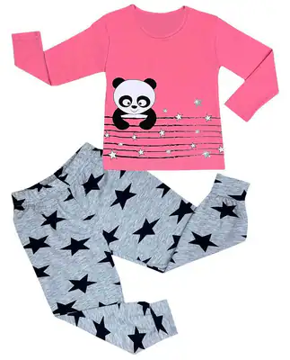 Mädchen Pyjama Set Panda Stern Schlafanzug Hausanzug Nachtwäsche langarm 92-122 – neu – Sonstiges – überwiegend weiß – Foto…