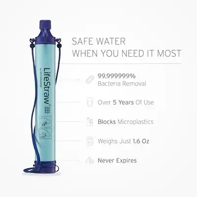 LIFESTRAW PERSÖNLICHER WASSERFILTER FÜR WANDERN, CAMPING, REISEN UND - BLAU – neu – Camping & Outdoor – Foto 1 von 5