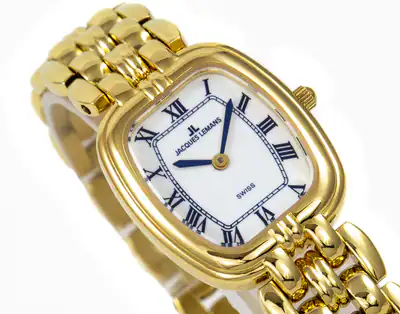 Edle Damenuhr JACQUES LEMANS Swiss made 10 micron gold plattiert 24mm JL-788 – gebraucht, wie neu – Uhren & Schmuck – Foto…