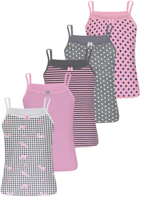 5 Mädchen Unterhemden Spaghettiträger Tank Top Baumwolle Kinder Unterwäsche – neu – Sonstiges – überwiegend weiß – Foto 1…