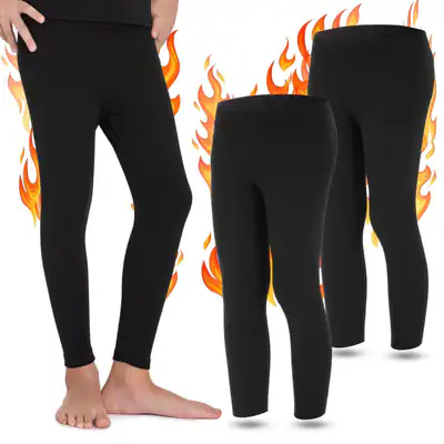2 Kinder Jungen Mädchen THERMO Leggings Fleece Winterleggings warm Winterhose – neu – Sonstiges – überwiegend weiß – Foto 1…