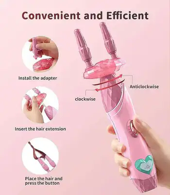 GEYIIE LITTLE PRINCESS SALON SET MIT PERLEN FÜR HAARE DIY HAARSTYLING - ROSA – gebraucht, gut – Sonstiges – Foto 1 von 3