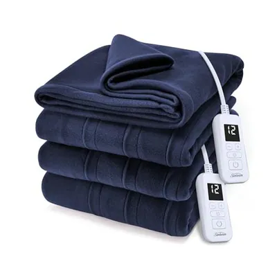 SUNBEAM ROYAL ULTRA FLEECE HEIZTE HEIZDECKE KING SIZE, 90" X - INDIGO – neu – Möbel – überwiegend weiß – Foto 1 von 5