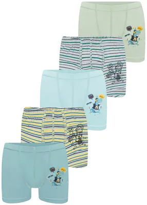 5 Jungen Boxershorts Baumwolle Unterhose Unterwäsche Unterhosen Dinosaurier – neu – Sonstiges – überwiegend weiß – Foto 1…