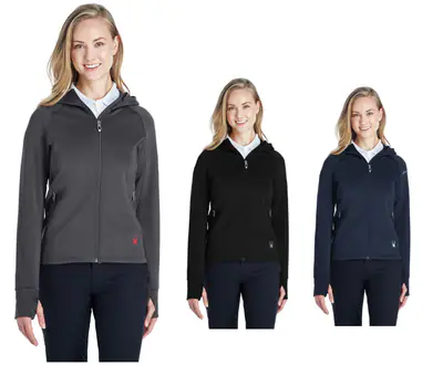 187331 Spyder Damen Fleecejacke Hayer Full-Zip mit Kapuze – neu – Damenmode – überwiegend weiß