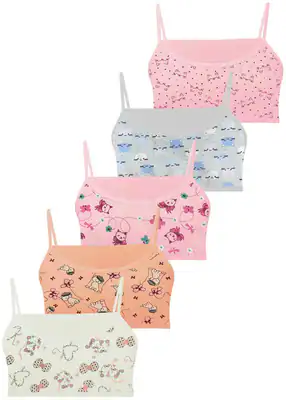 5 Mädchen Bustier Baumwolle Sport BH Kinder Unterwäsche Bra Tank Top 140-170 – neu – Sonstiges – überwiegend weiß – Foto 1…