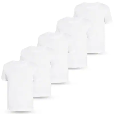 5 Jungen Mädchen UNI Unterhemd Kurzarm Shirt T-Shirt 100% Baumwolle Unterwäsche – neu – Sonstiges – überwiegend weiß – Foto…