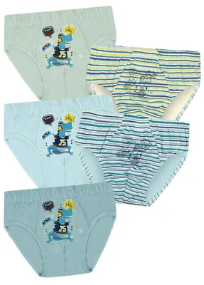 5 Jungen Slips Unterhosen Baumwolle Unterwäsche Unterhosen Kinder Dinosaurier – neu – Sonstiges – überwiegend weiß – Foto 1…