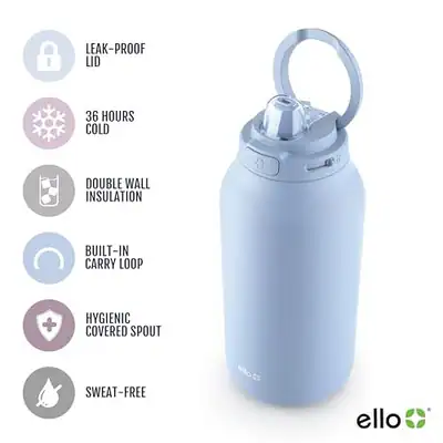 ELLO HYDRA 64 OZ HALBE GALLONE VAKUUMISOLIERTE EDELSTAHLKANNE - HALOGEN BLAU – neu – Möbel – Foto 1 von 5