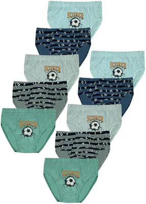 10 Jungen Slips Unterhosen Baumwolle Unterwäsche Unterhosen Scorer Shorts – neu – Sonstiges – überwiegend weiß – Foto 1 von 5