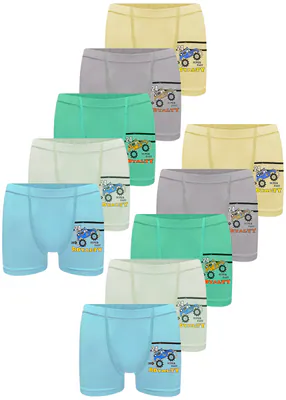 10 Jungen Boxershorts Baumwolle Unterhose Unterwäsche Unterhosen Rallye Auto – neu – Sonstiges – überwiegend weiß – Foto 1…