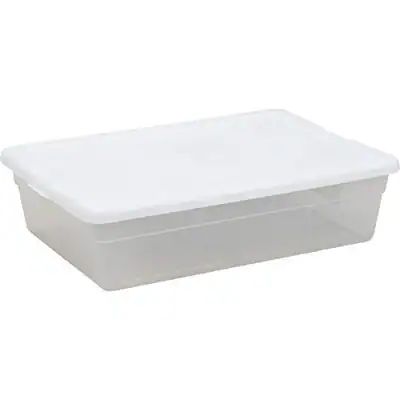 Sterilite 28 Quart Unterbett-Aufbewahrungsbox, stapelbarer Eimer mit Deckel, – neu – Möbel – überwiegend weiß – Foto 1 von 2