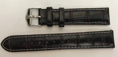 14, 18, 24 mm Uhrenarmband CAVADINI Echt Leder Kalb Kroko-Prägung, dunkelbraun – neu – Uhren & Schmuck – Foto 1 von 2
