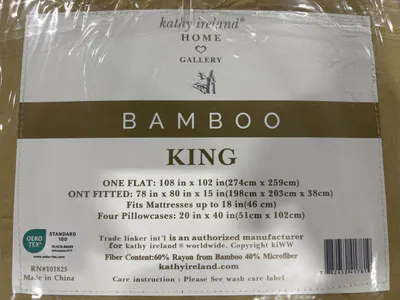 KATHY IRLAND 1200 FADENZAHL 6-TEILIGES BAUMWOLLREICHES LAKEN-SET KING - GELB – neu – Möbel – Foto 1 von 5