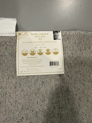 KARTHY IRELAND HOME KATHY IRLAND FLANELL WASCHBARER TEPPICH - FARBE: ANNABELLE – neu – Sonstiges – überwiegend grau – Foto…
