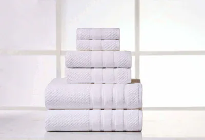 BIBB HOME 6-TEILIGES HANDTUCHSET AUS ÄGYPTISCHER BAUMWOLLE - EINFARBIG ANTHRAZIT – neu – Möbel – überwiegend weiß