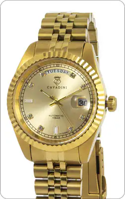 CAVADINI Automatik Miyota 8285 Herrenuhr Leonardo CV-335NJ Edelstahl gold-gold – neu – Uhren & Schmuck – Foto 1 von 5