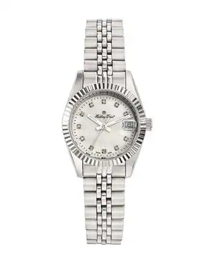 Mathey Tissot Damenuhr 26 mm Swiss Made Edelstahl Datum Zirkonia D710AI – gebraucht, wie neu – Uhren & Schmuck…