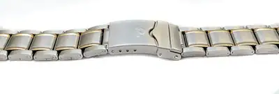 20 mm Edelstahl Bicolor Uhrenarmband Gliederband Faltschließe m. Drücker P.Magli – neu – Uhren & Schmuck – überwiegend weiß…