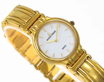 Damenuhr 26mm Swiss made Jacques Lemans 10 Micron Goldauflage hochwertig JL-831 – gebraucht, wie neu – Uhren & Schmuck…
