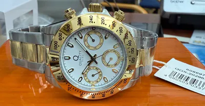 Herrenuhr Kalenderuhr weisses Zifferblatt Quality Time bicolor QGS-20296-60M – neu – Uhren & Schmuck – Foto 1 von 5