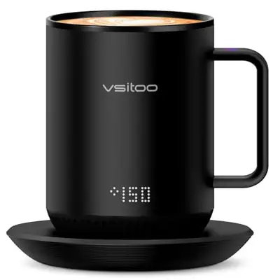 VSITOO S3 12 Unzen Beheizter Kaffeebecher mit Temperaturregelung für Espresso – neu – Möbel – überwiegend weiß – Foto 1 von 5