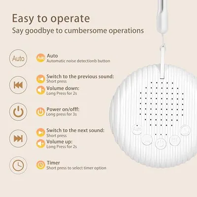 ANYPLUS WHITE NOISE SOUND MACHINE, TRAGBARE SOUNDMASCHINE FÜR SCHLAFENDE – neu – Sonstiges – überwiegend weiß – Foto 1 von 5