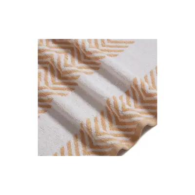 KATHY IRLAND 6-TEILIGES CHEVRON JACQUARD HANDTUCH SET MIT LETSDRY - LEINEN – neu – Möbel – überwiegend weiß – Foto 1 von 4