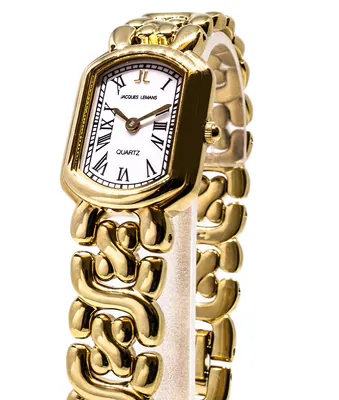 Edle Damenuhr JACQUES LEMANS Swiss made 10 micron vergoldet römisch Zahl JL-810 – gebraucht, wie neu – Uhren & Schmuck…