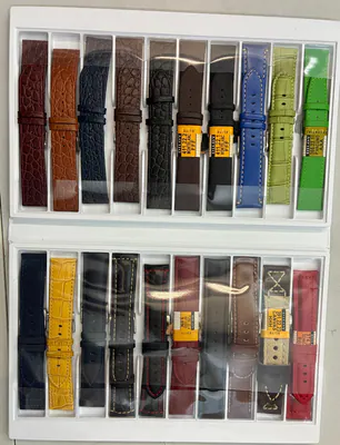Konvolut 20 Stück Leder Uhrenarmband bunt 22 mm Diloy Spanien – gebraucht, wie neu – Uhren & Schmuck – Foto 1 von 5