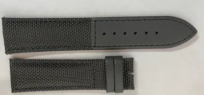 22mm Mühle Echt Leder-Textil Materialmix Uhrenarmband grau – neu – Uhren & Schmuck – Foto 1 von 2