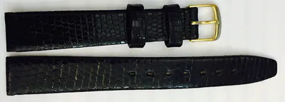 14 mm Echtes Leder Uhrenarmband sehr fein flach Stahlschließe vergoldet – neu – Uhren & Schmuck