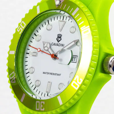 Cavadini Sommer Damenuhr Frosch-grün Drehbare Lünette 39mm Taucherstyle – gebraucht, wie neu – Uhren & Schmuck – Foto 1 von 5